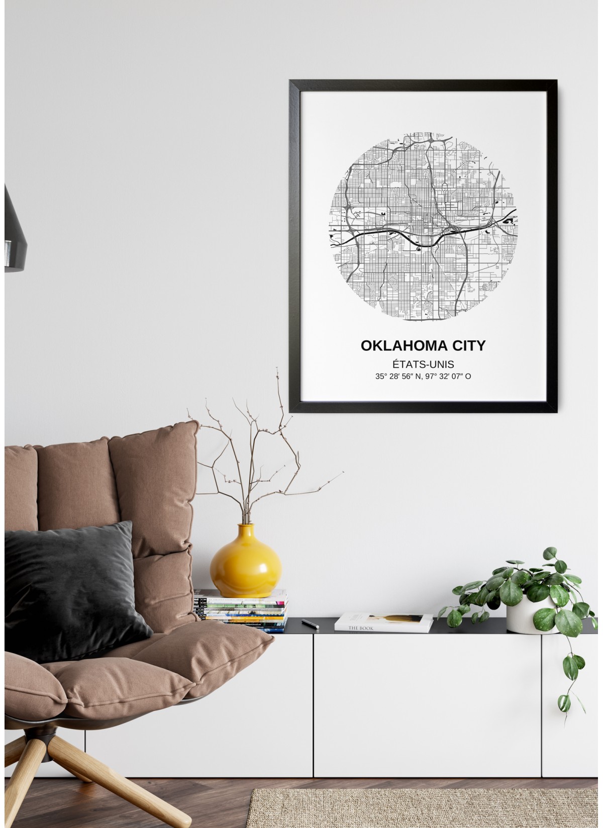 Affiche Carte Oklahoma City