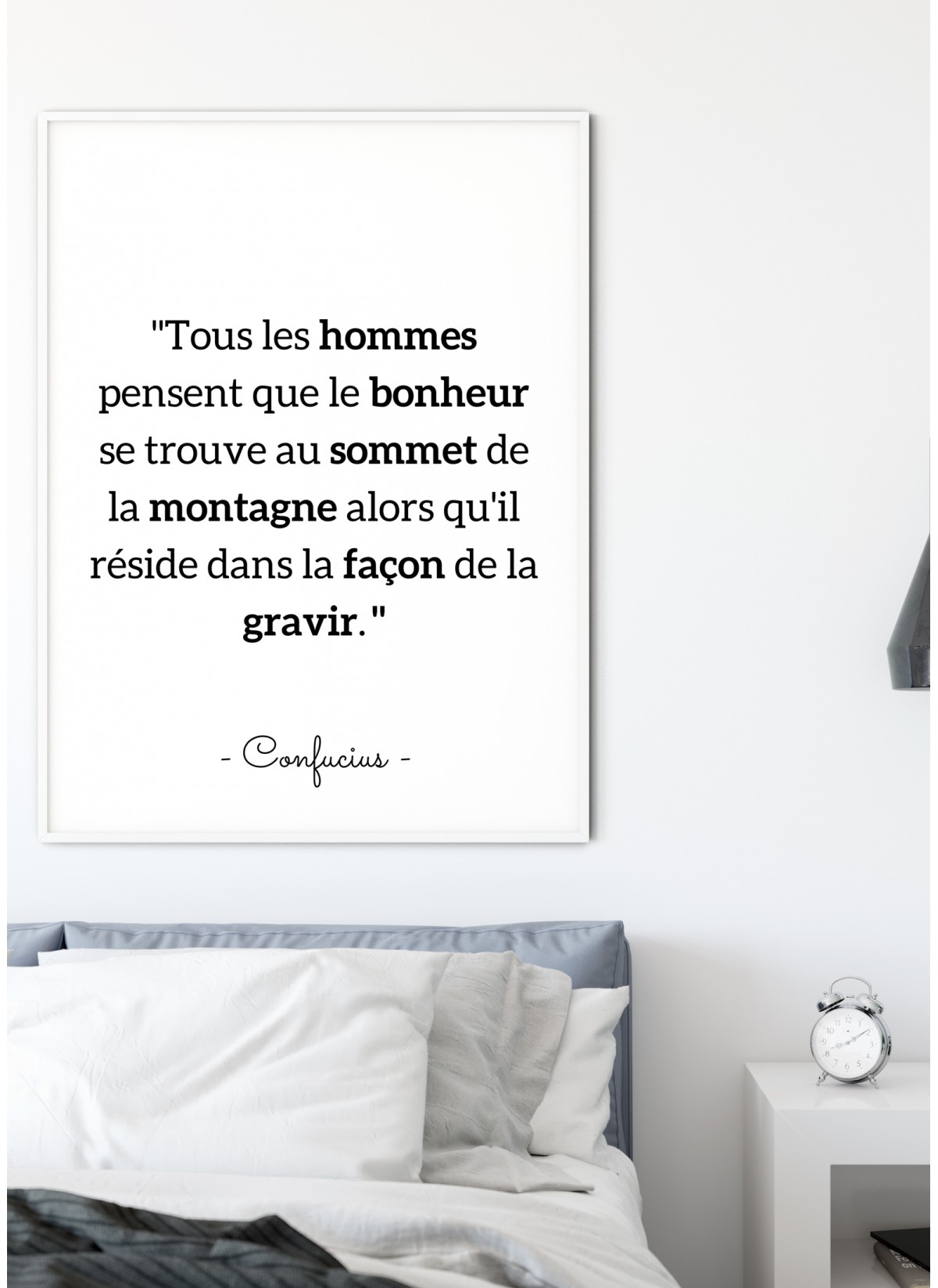 Affiche Confucius "Tous les hommes pensent..."