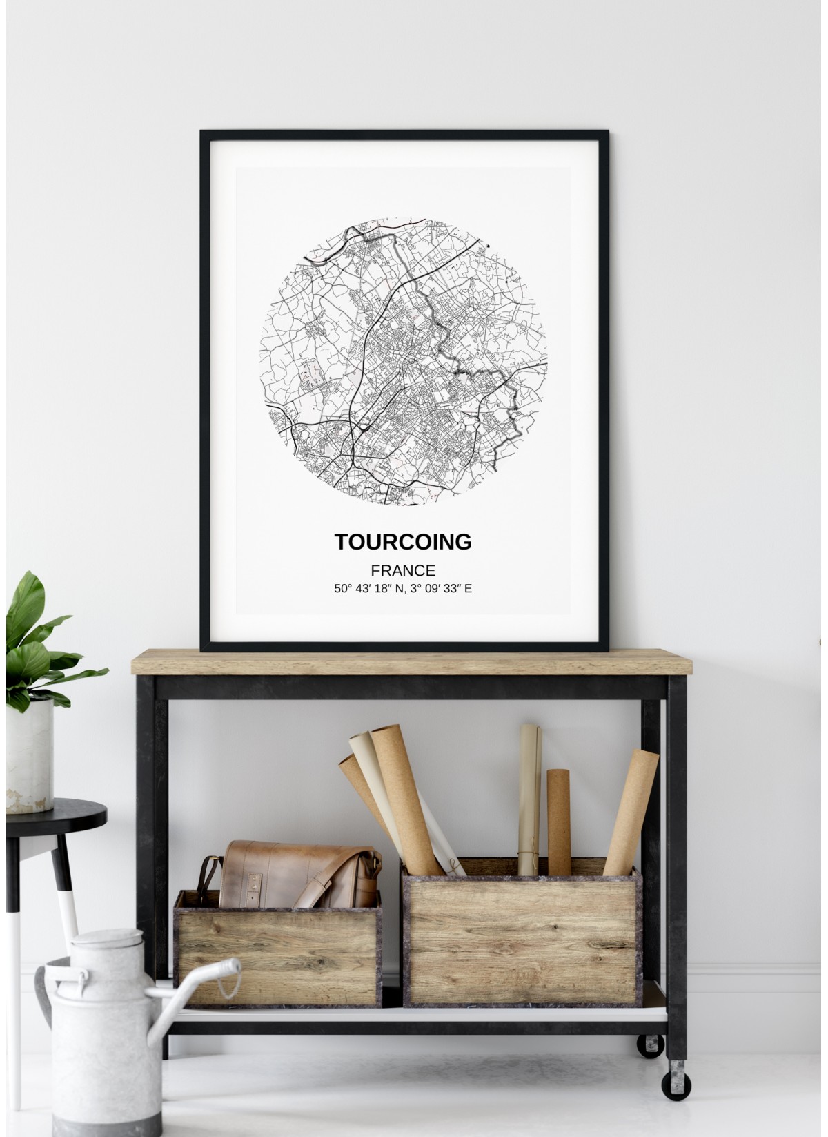 Affiche Carte Tourcoing