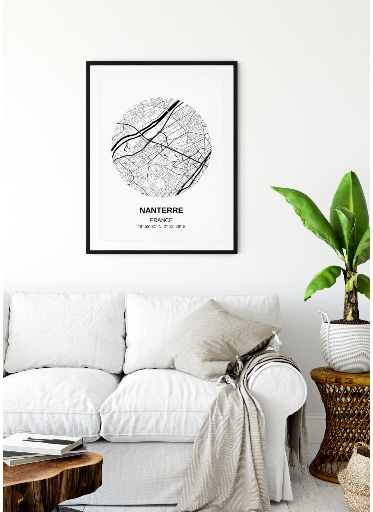 Affiche Carte Nanterre