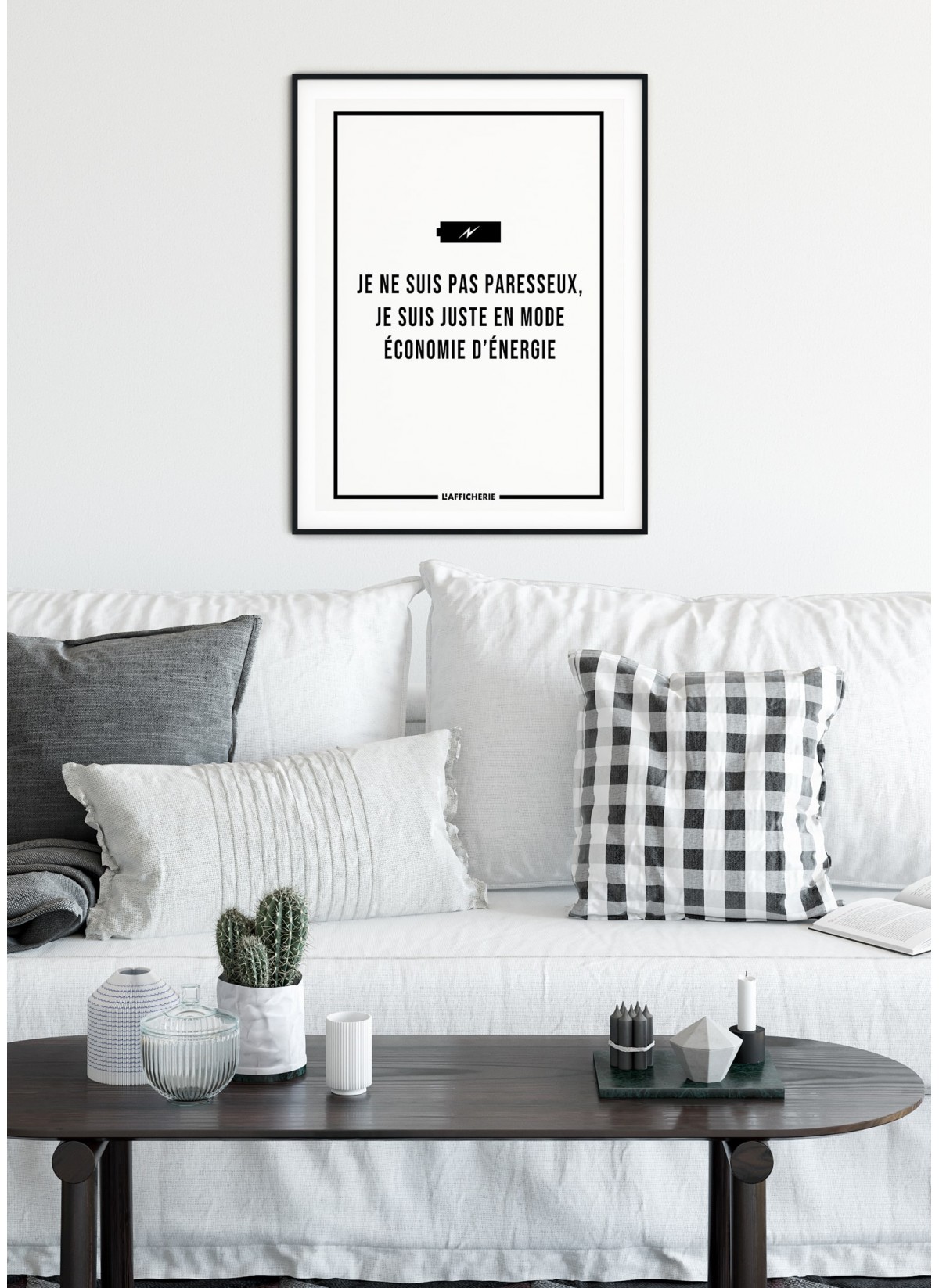 Affiche "Je ne suis pas paresseux..."