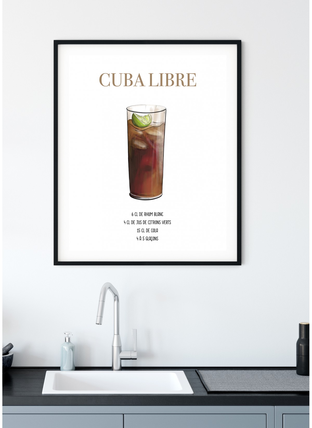 Affiche Cocktail Cuba Libre