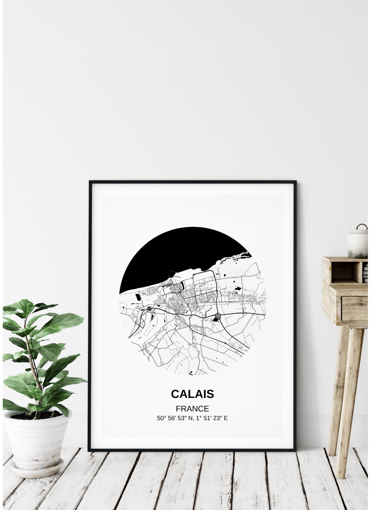 Affiche Carte Calais