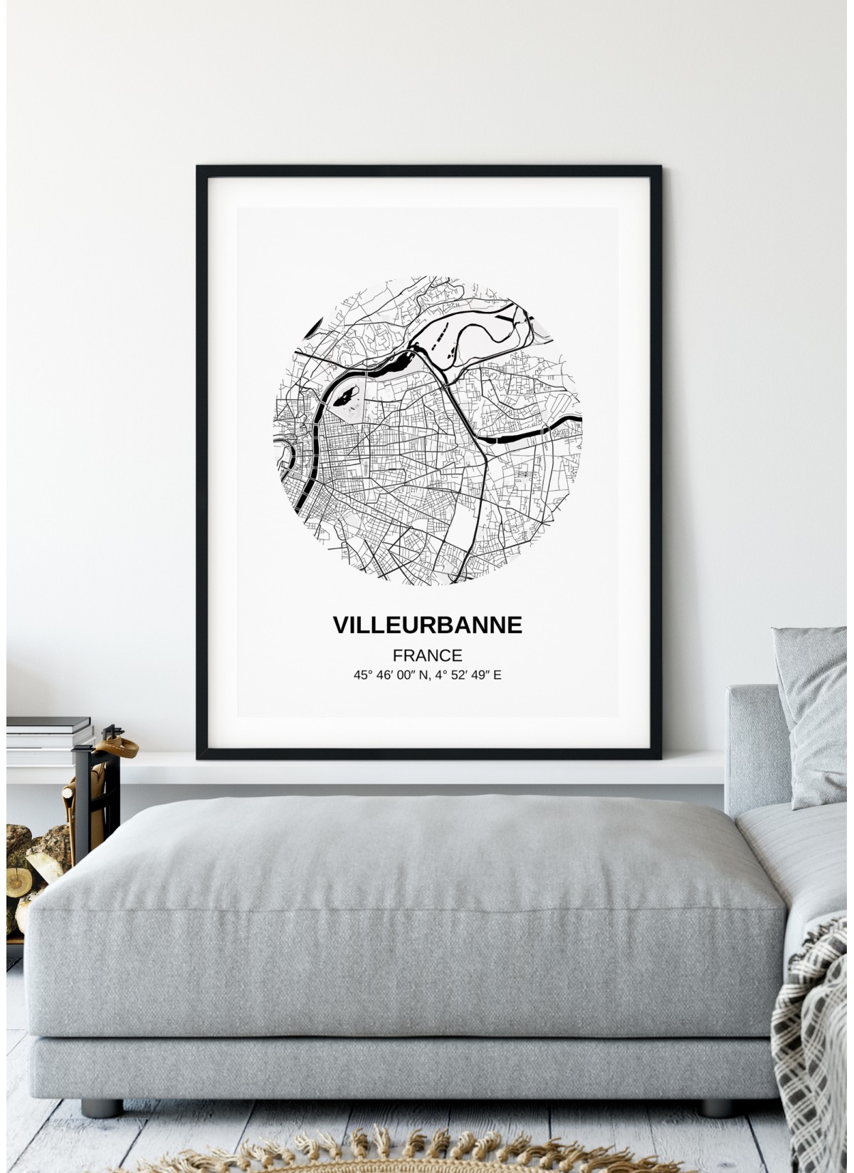 Affiche Carte Villeurbanne