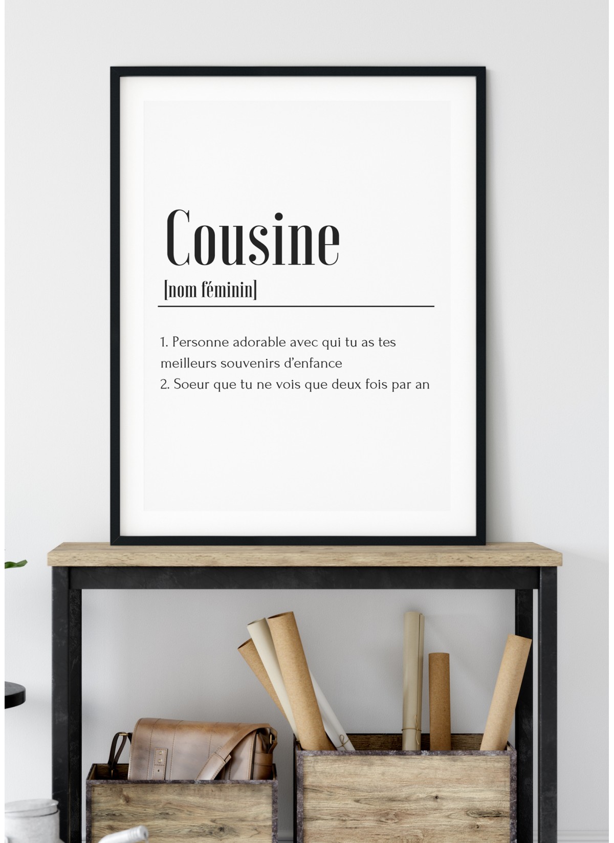 Affiche Définition Cousine