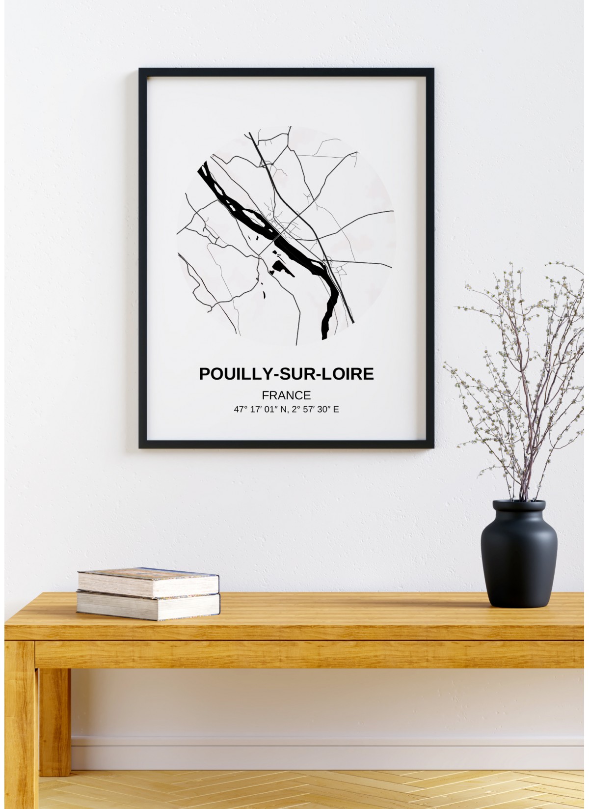 Affiche Carte Pouilly-sur-Loire