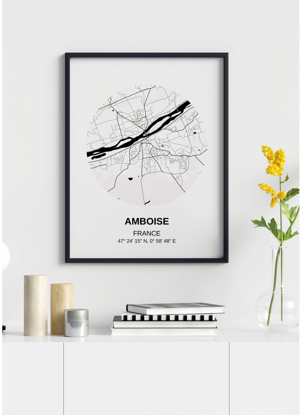 Affiche Carte Amboise