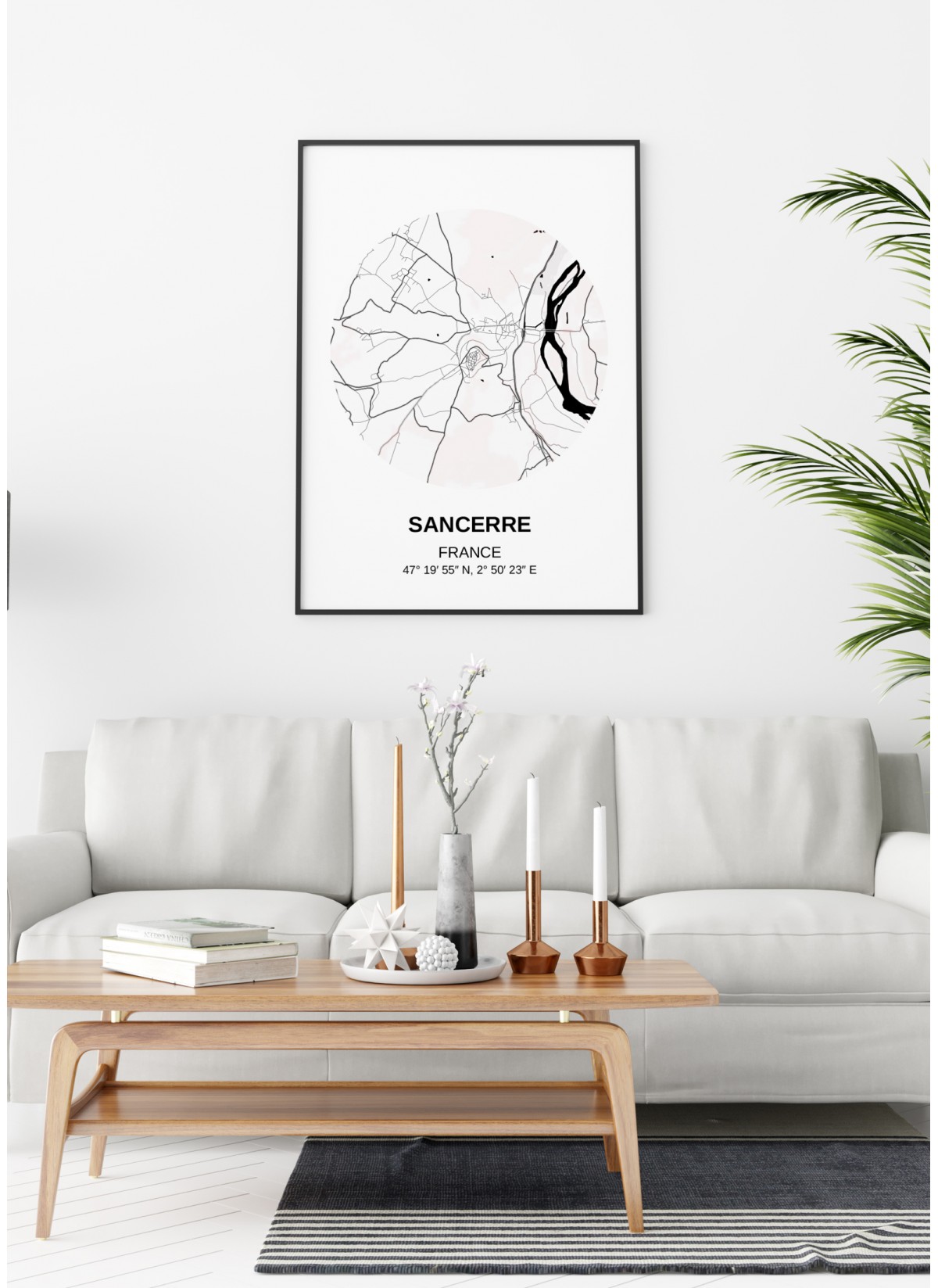 Affiche Carte Sancerre