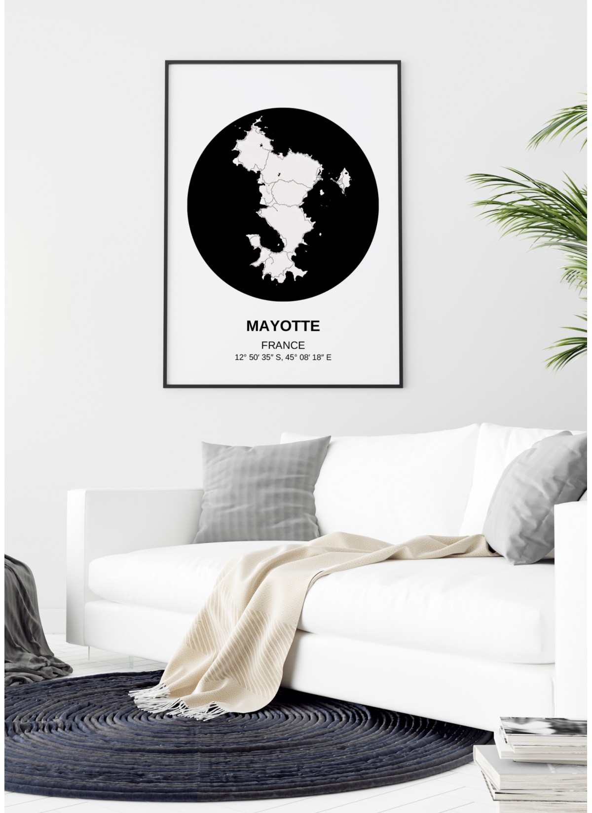 Affiche Carte Mayotte