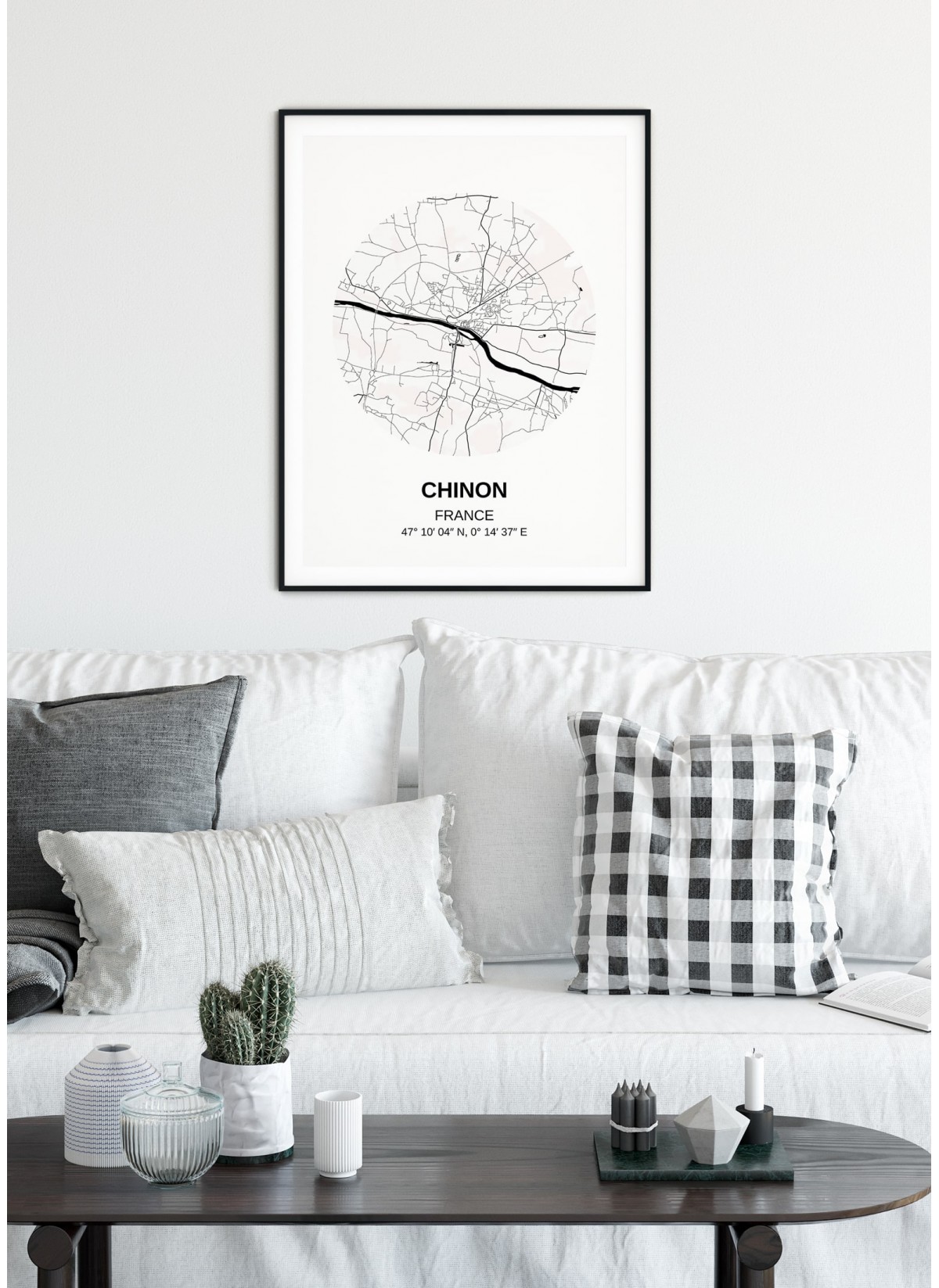 Affiche Carte Chinon