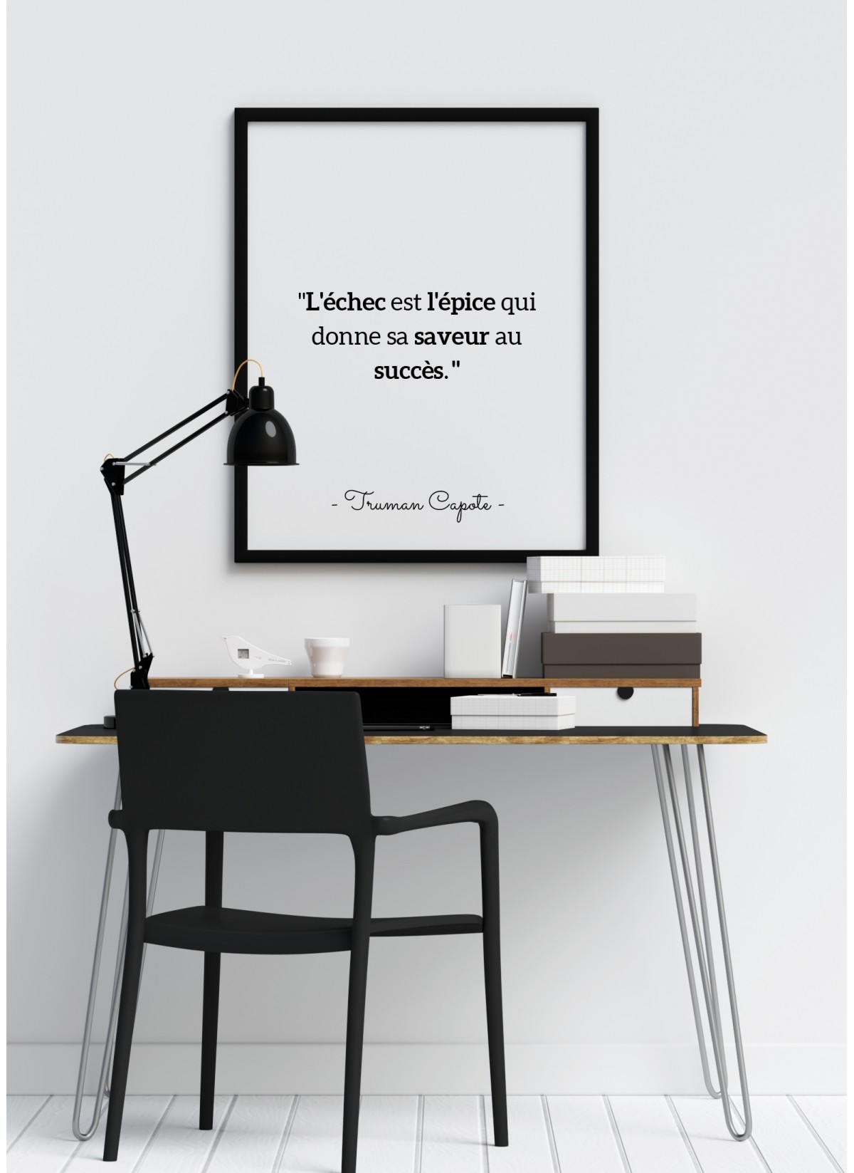 Affiche Voltaire : "L'échec est l'épice..."