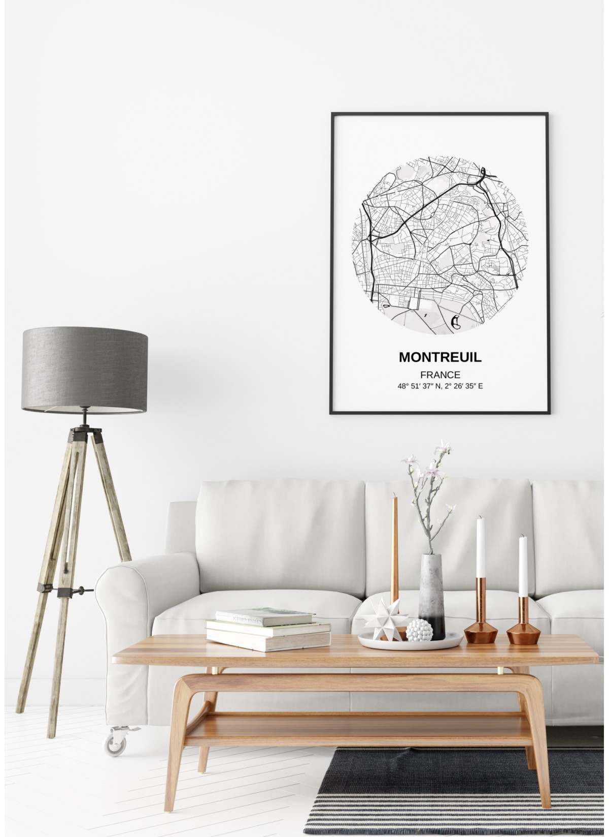 Affiche Carte Montreuil