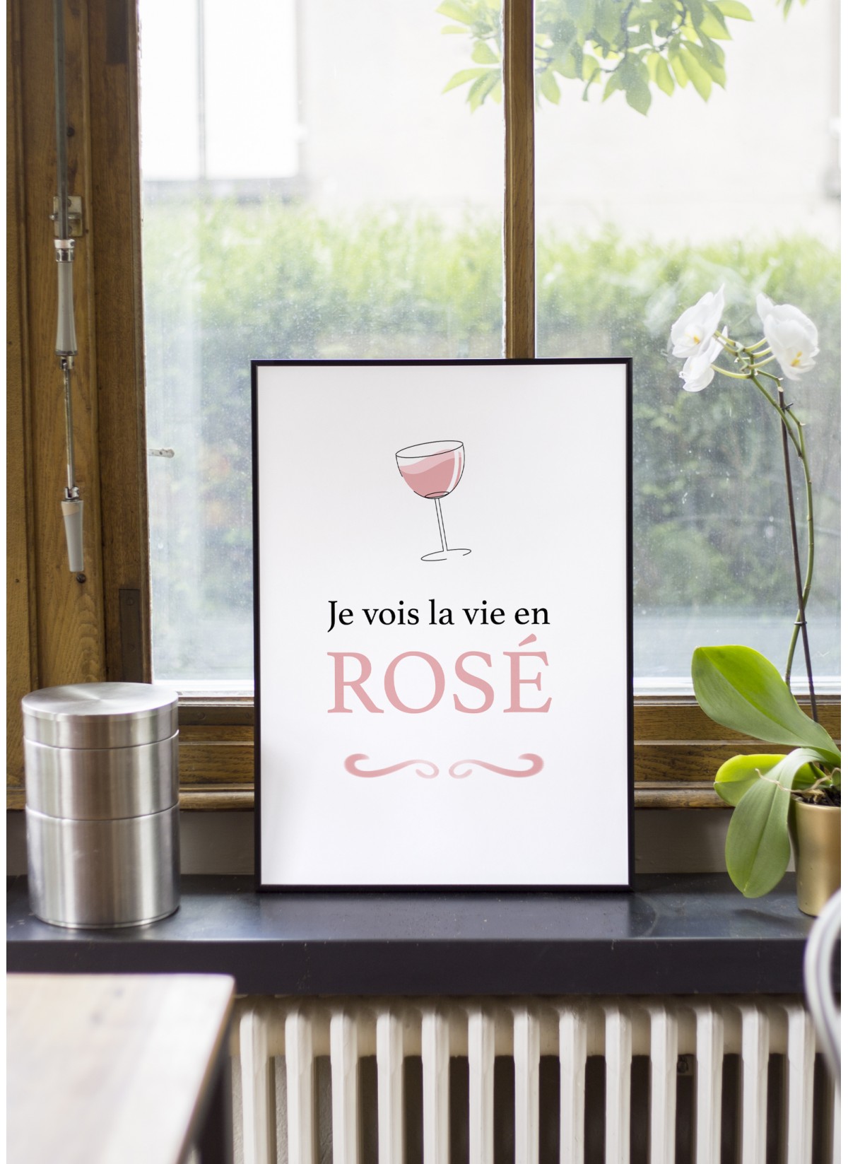 Affiche "Je vois la vie en rosé"