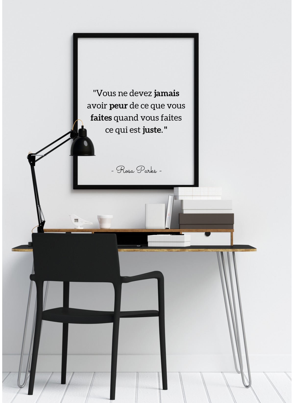 Affiche Rosa Parks " Vous ne devez jamais.."
