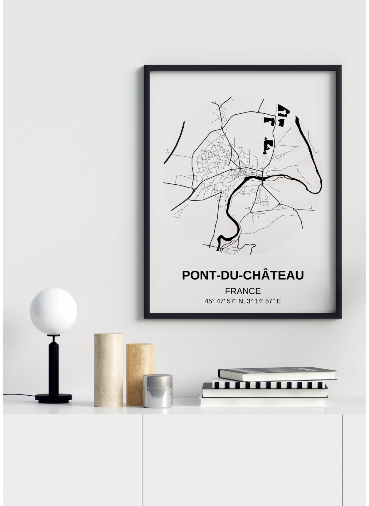 Affiche Carte Pont-du-Château