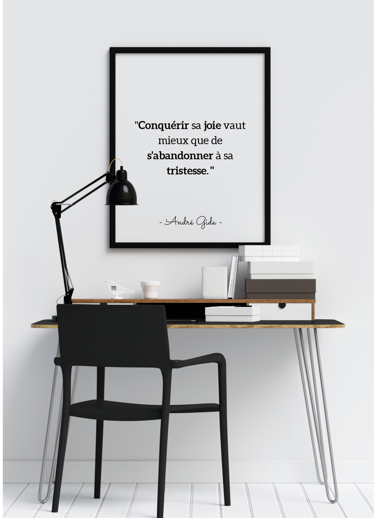 Affiche André Gide "Conquérir sa joie..."