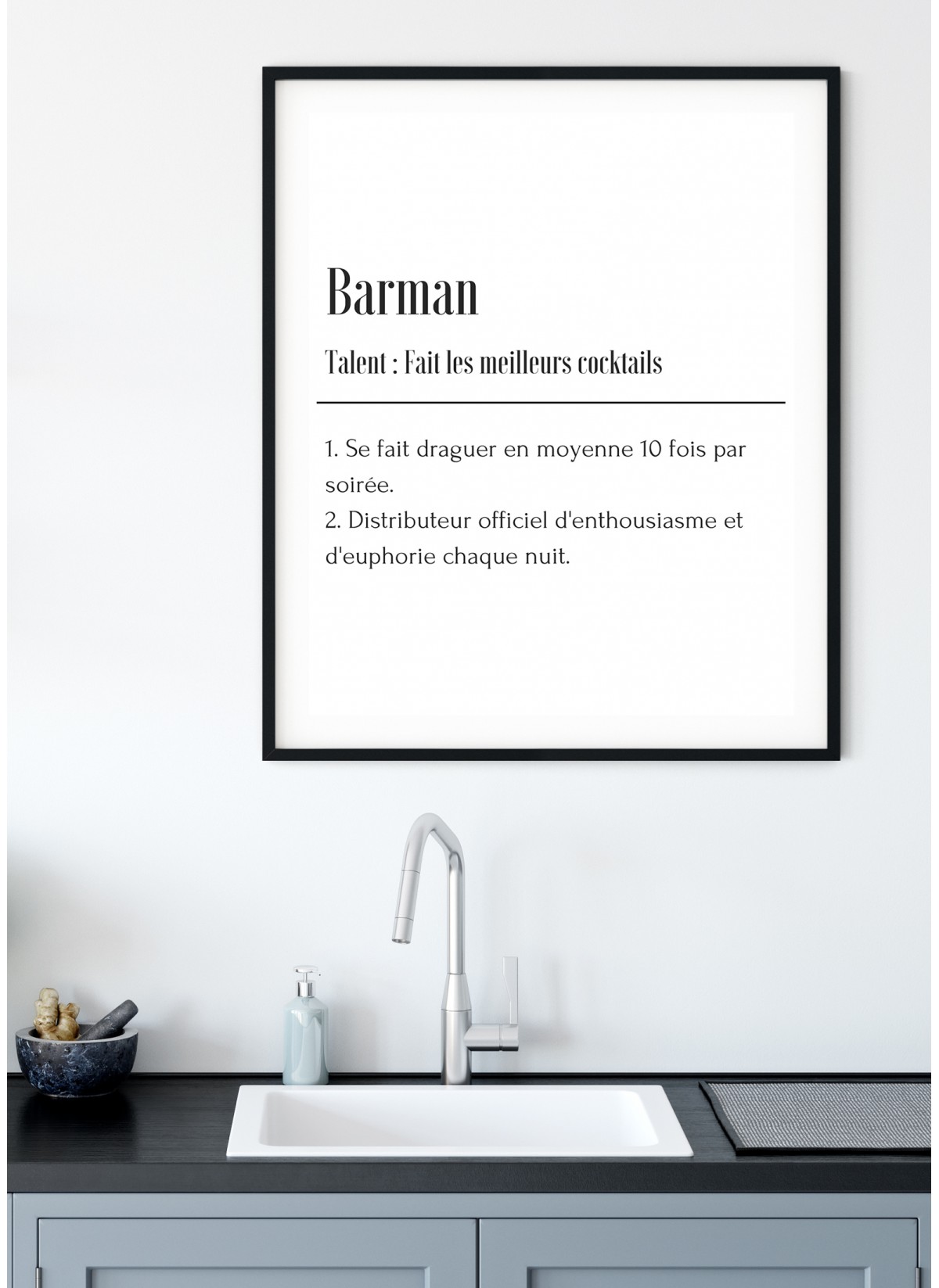 Affiche Définition Barman