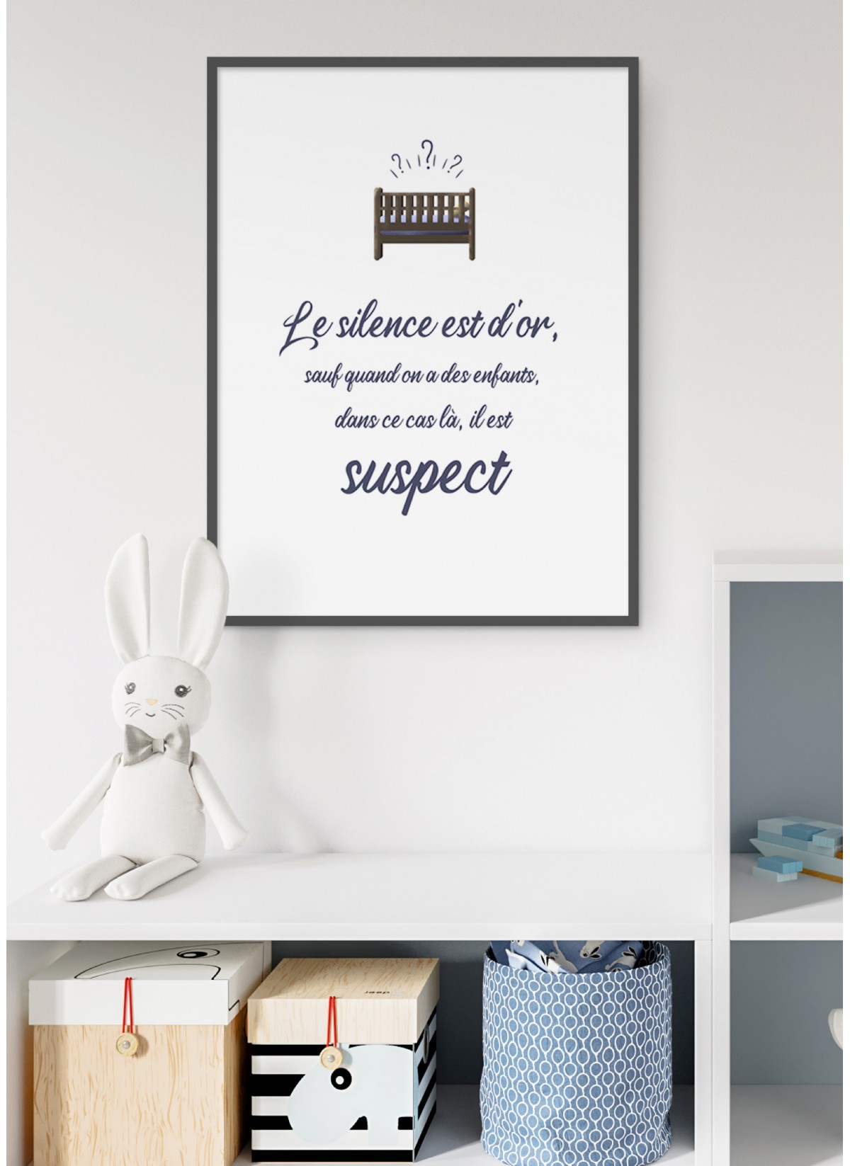 Affiche Enfant : "Le silence est d'or..."