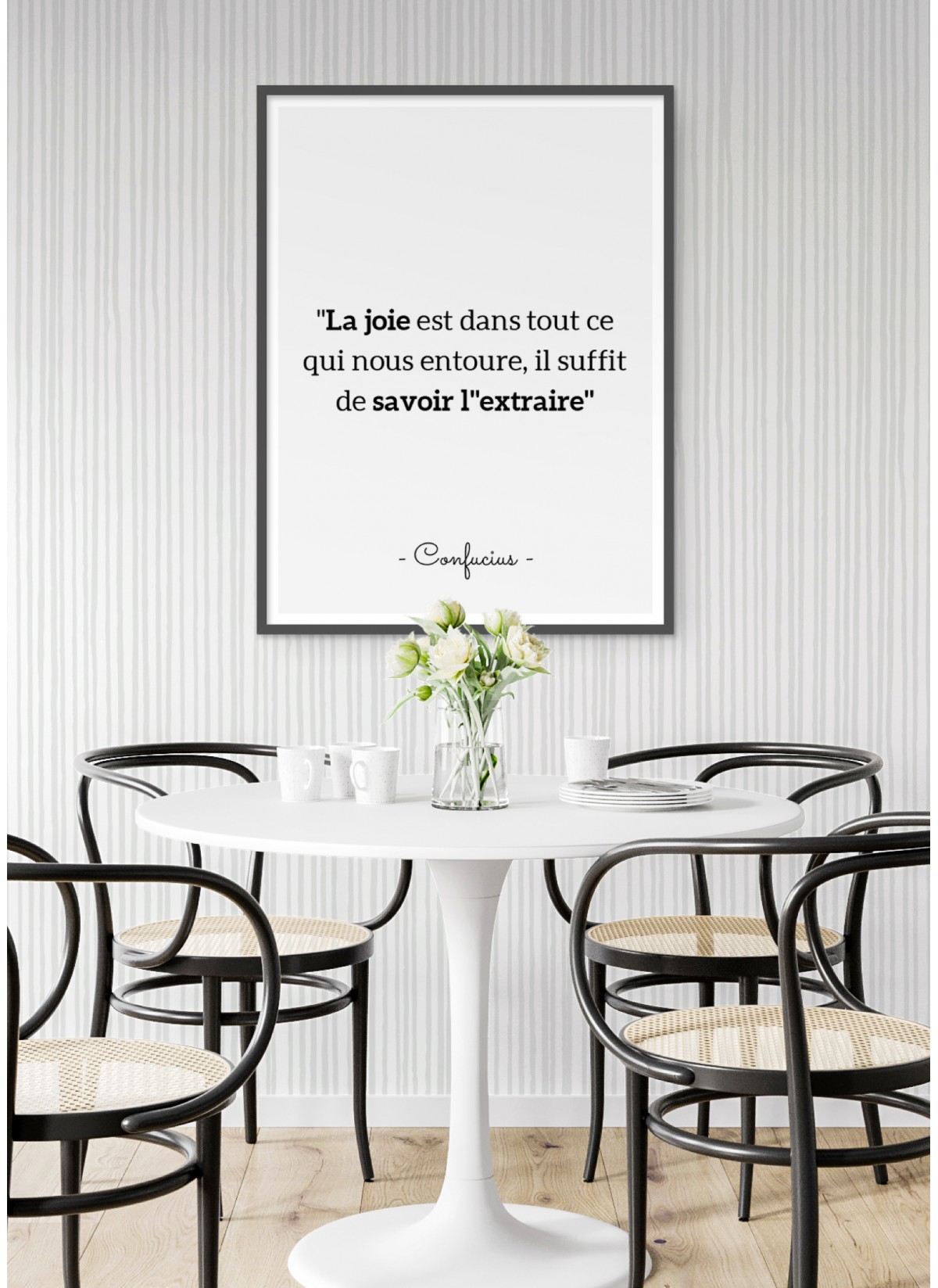 Poster Confucius : "La joie..."