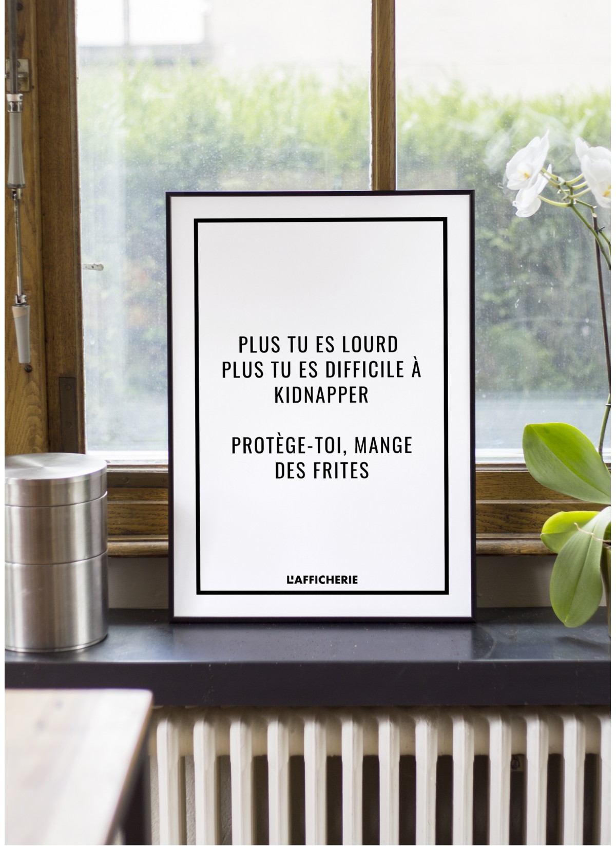 Affiche "Plus tu es lourd..."