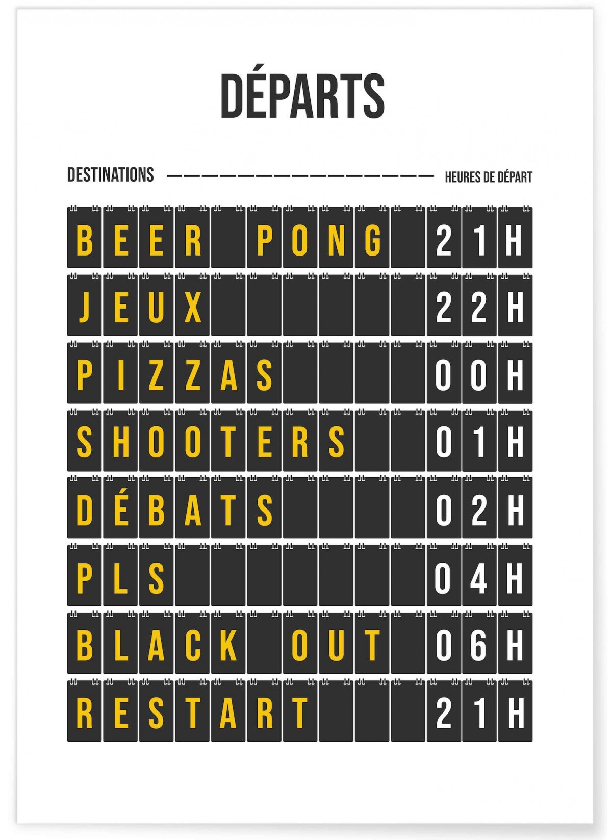 Affiche Programme Soirée