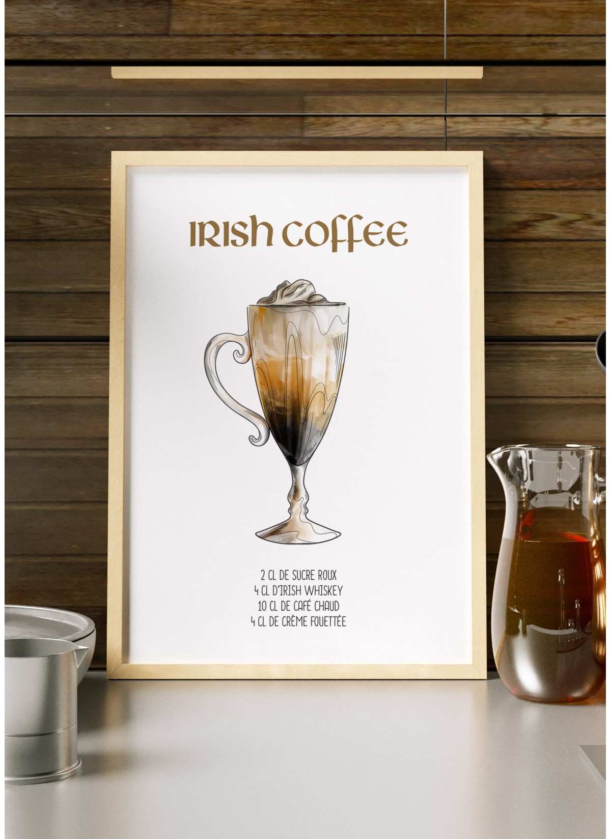 Affiche Cocktail Irish Coffee
