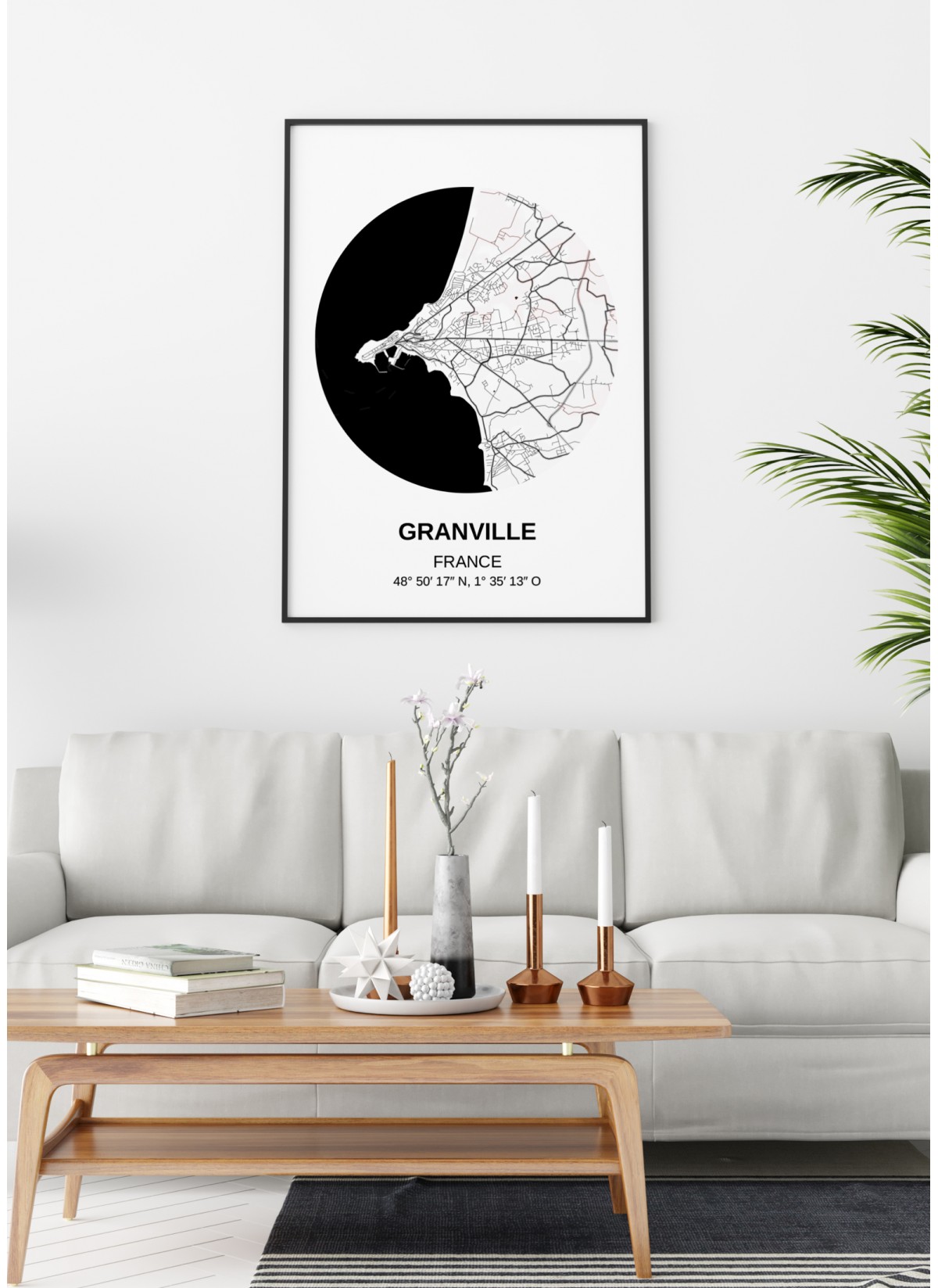 Affiche Carte Granville