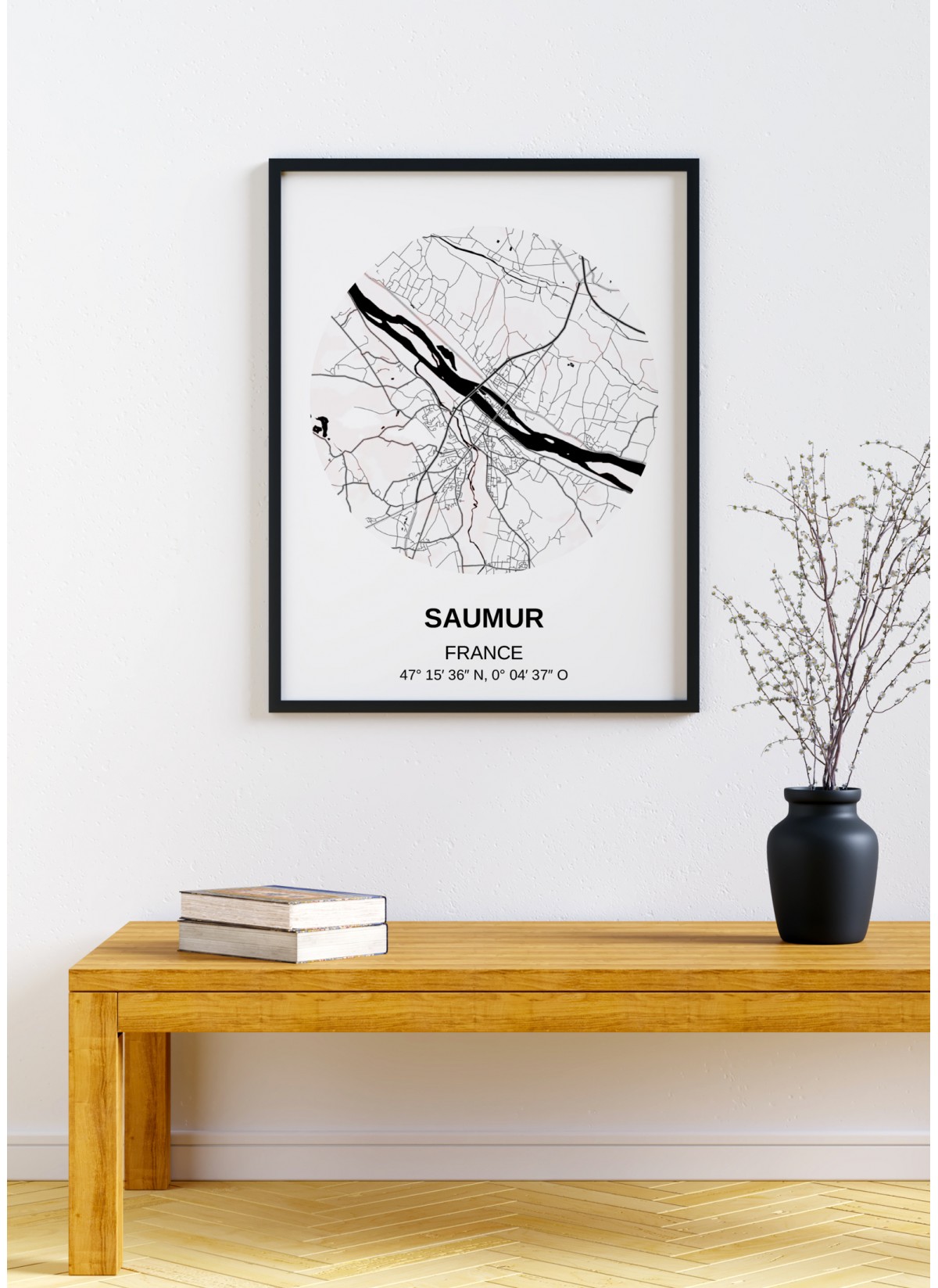 Affiche Carte Saumur