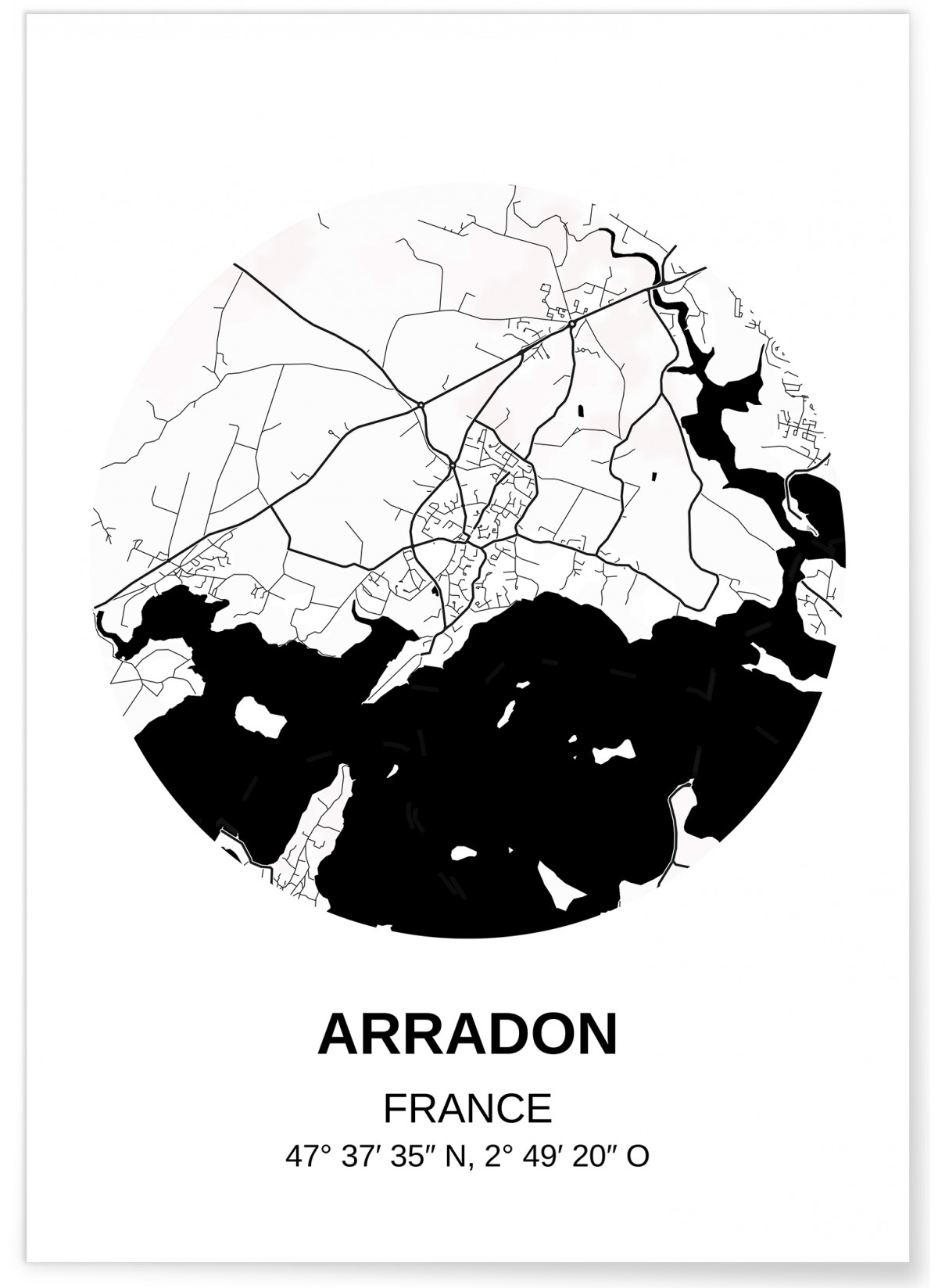 Affiche Carte Arradon