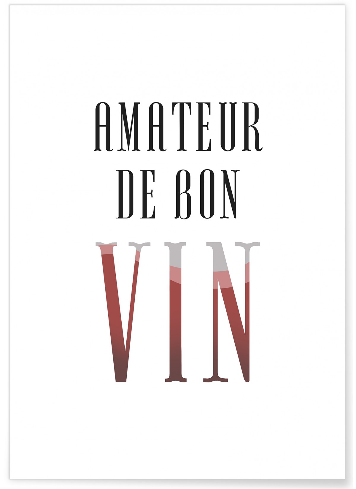 Affiche "Amateur de bon vin"
