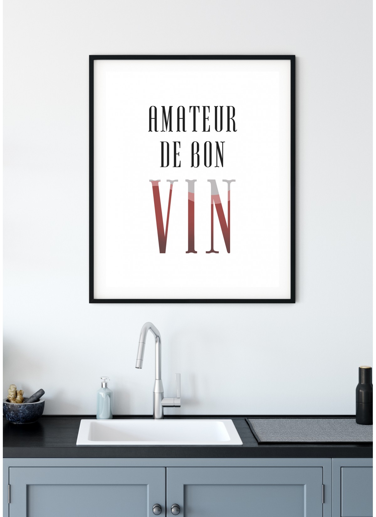Affiche "Amateur de bon vin"