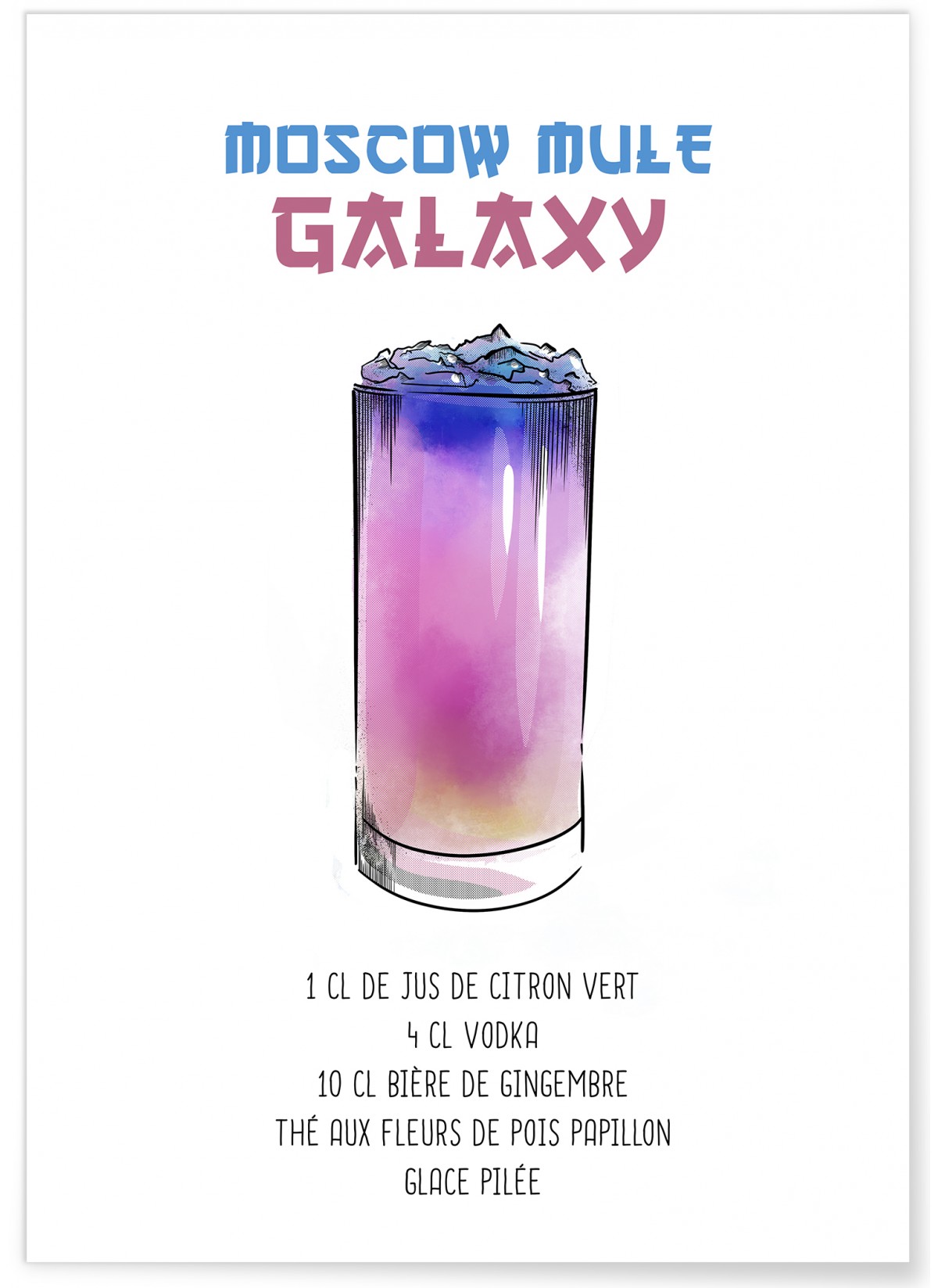 Affiche Cocktail Moscow Mule Galaxy