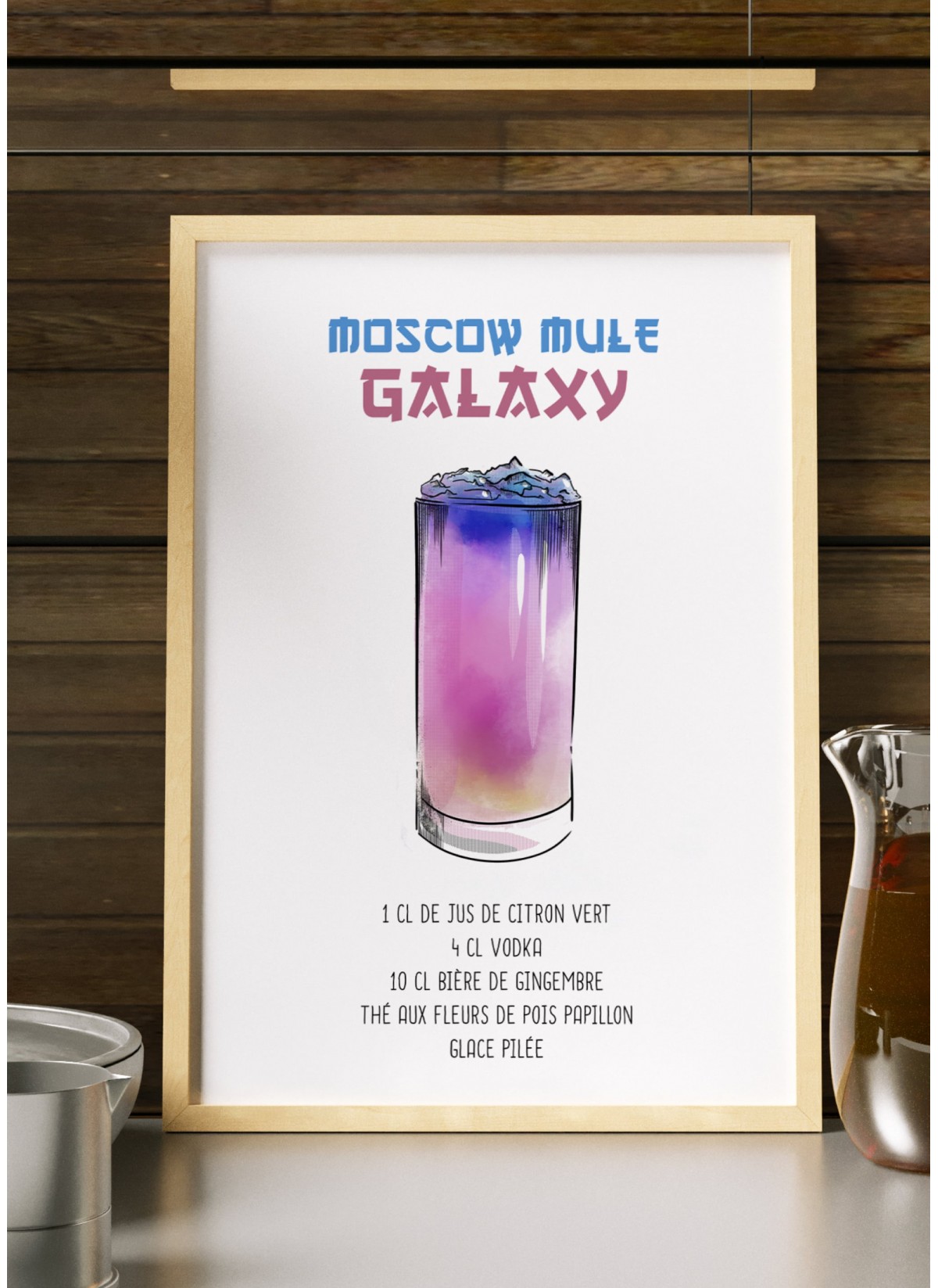 Affiche Cocktail Moscow Mule Galaxy