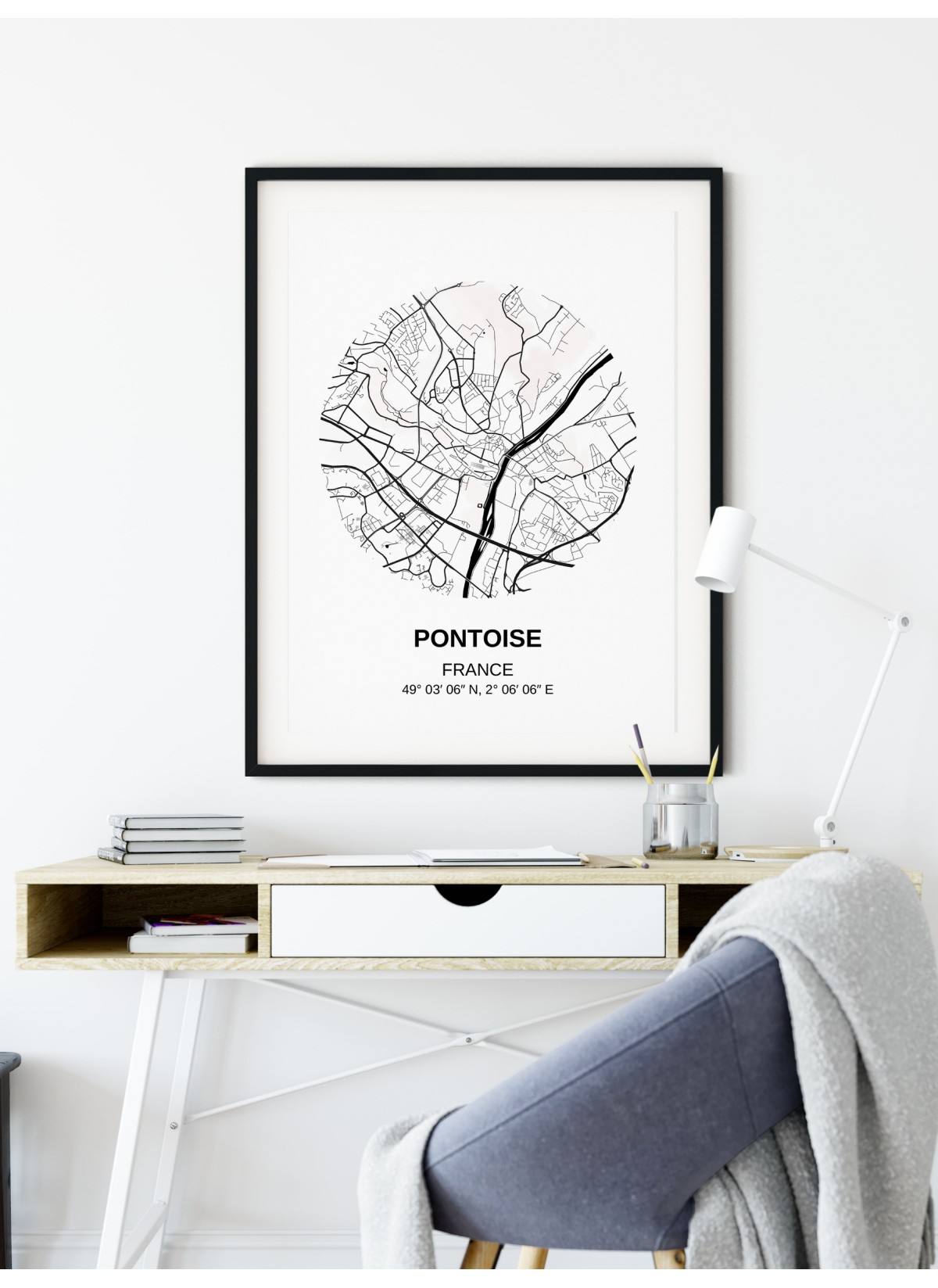 Affiche Carte Pontoise