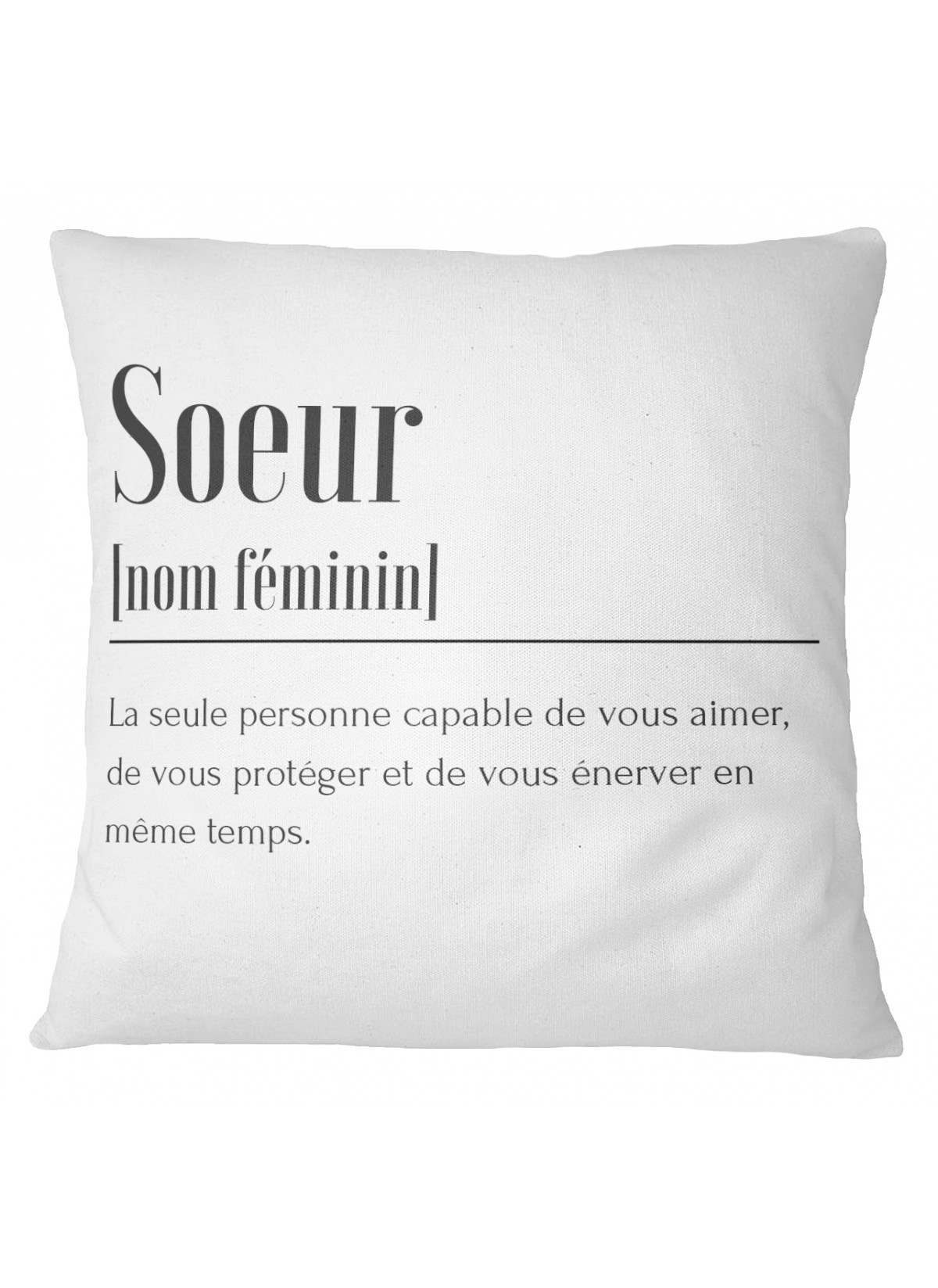 Coussin Déco Définition Soeur |  L’Afficherie