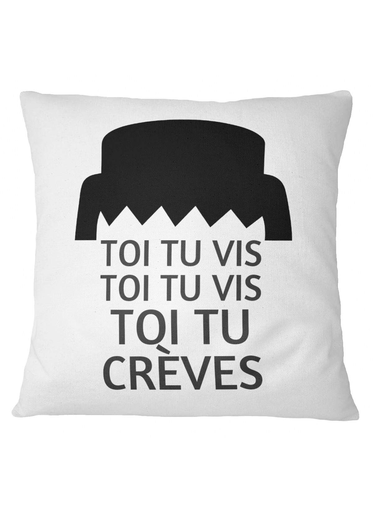 Coussin "Toi tu vis..."