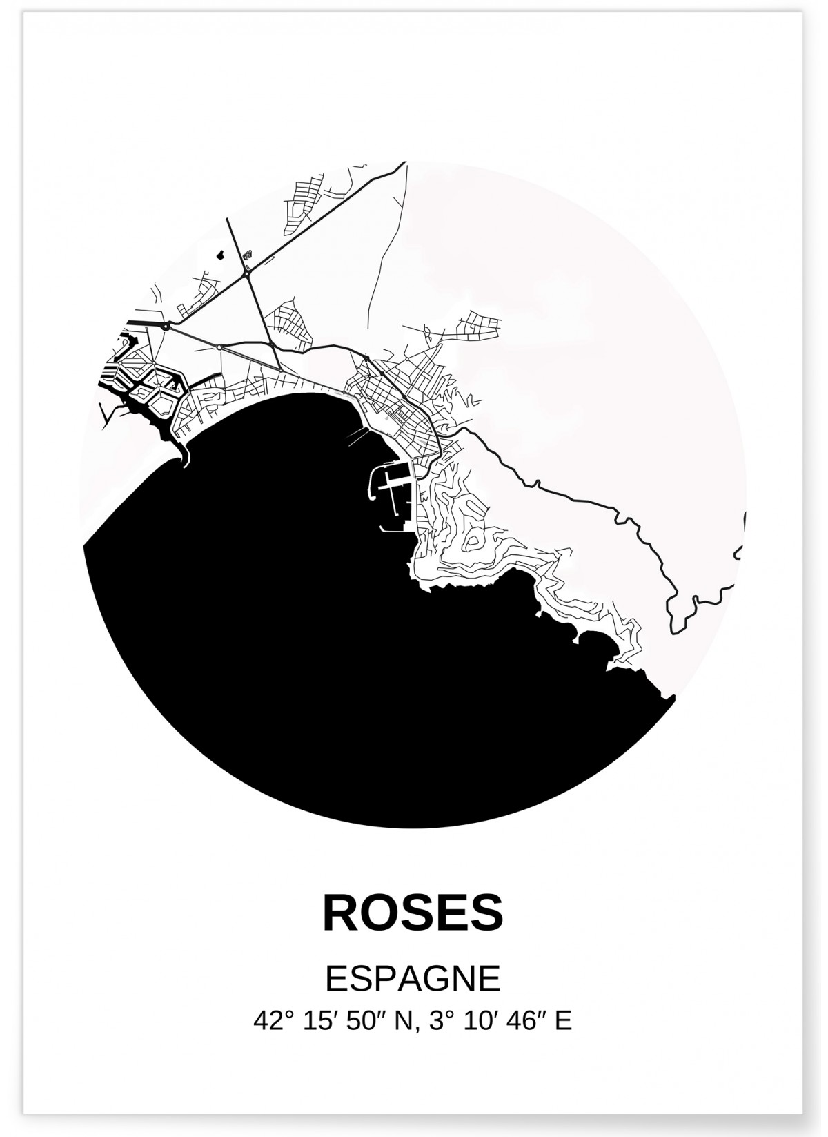 Affiche Carte Roses