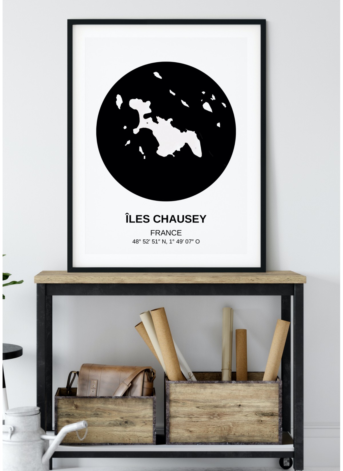 Affiche Carte Îles Chausey