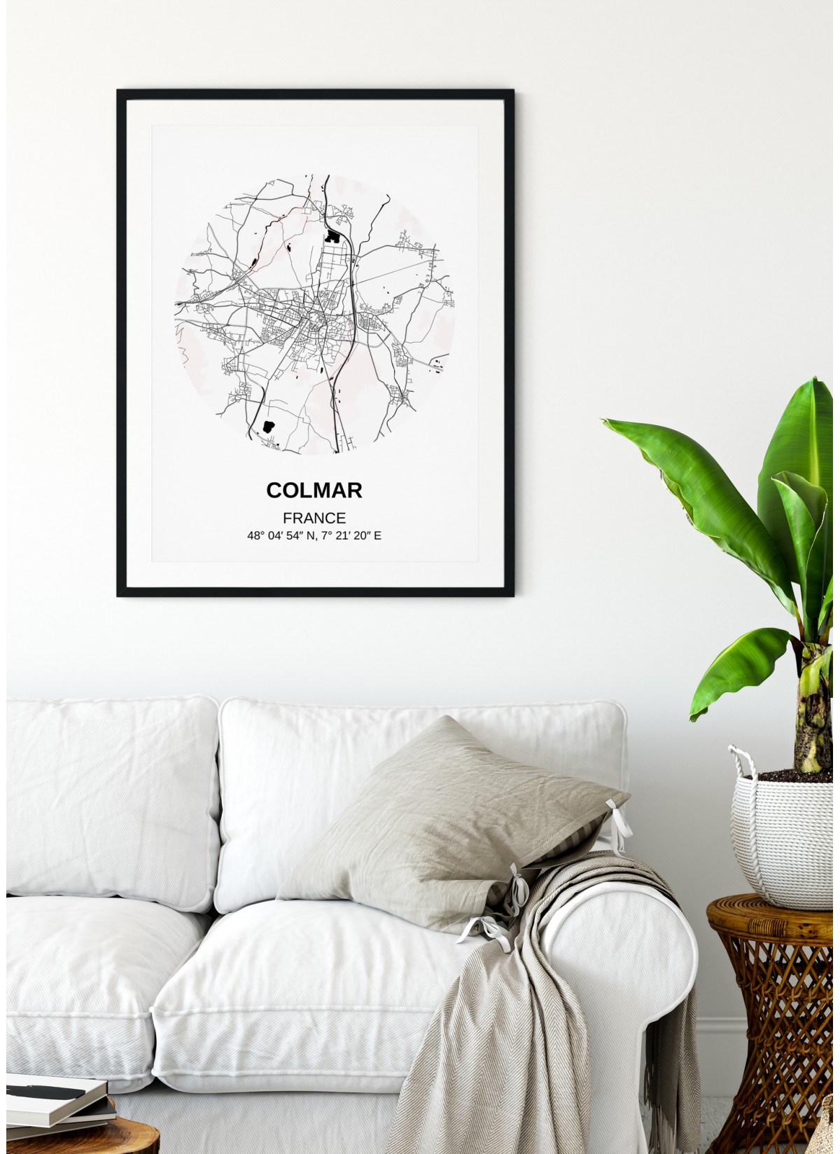 Affiche Carte Colmar
