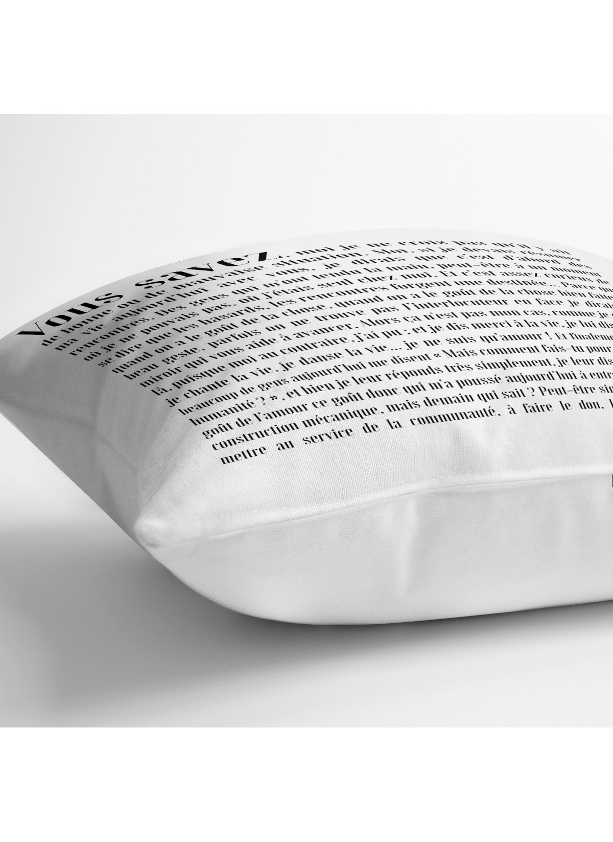 Coussin "Vous Savez..."