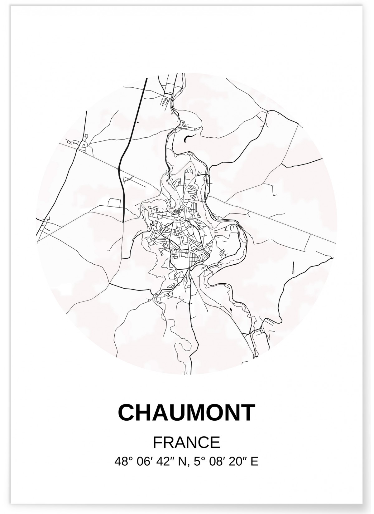 Affiche Carte Chaumont