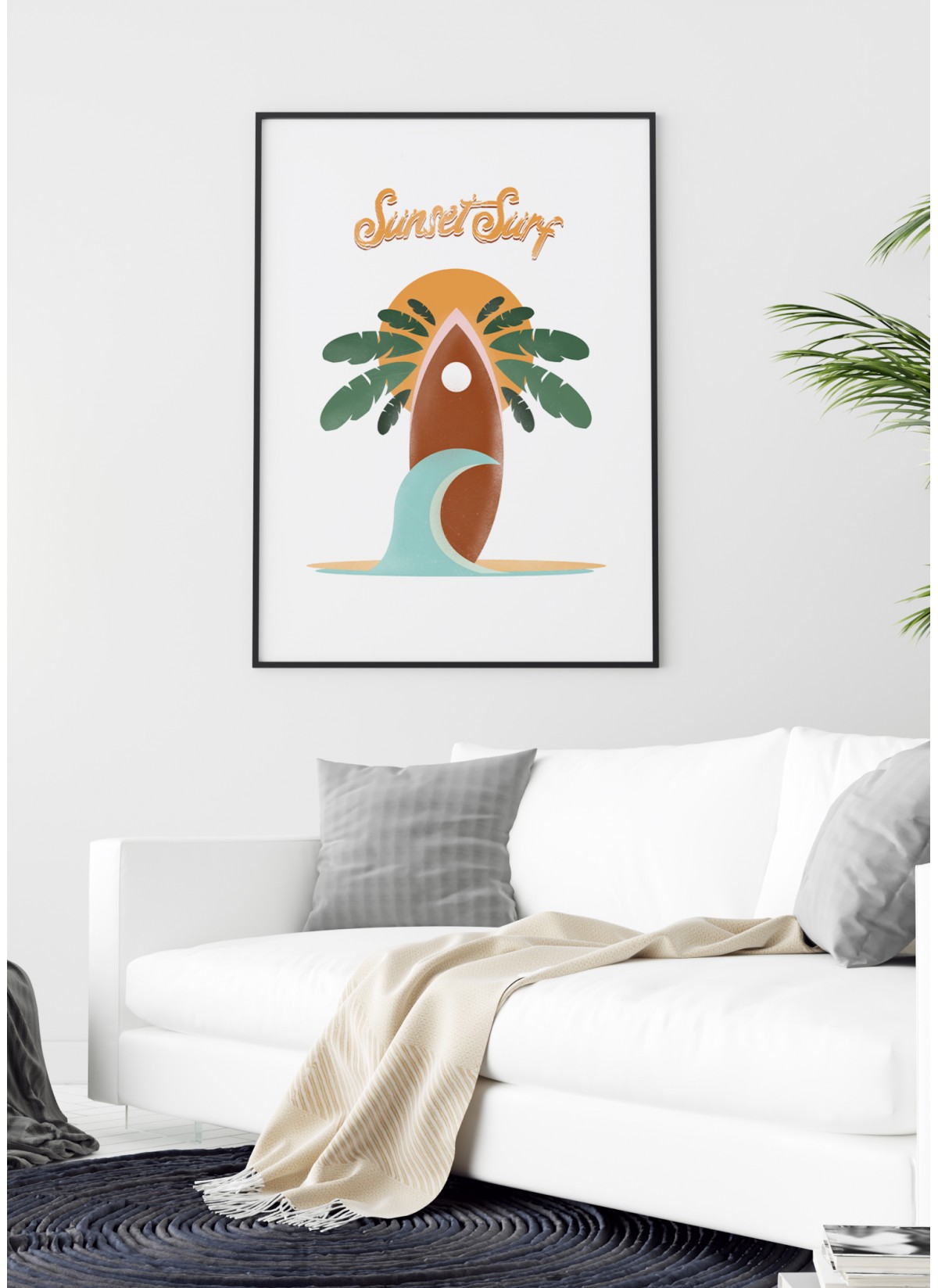 Affiche Sunset Surf
