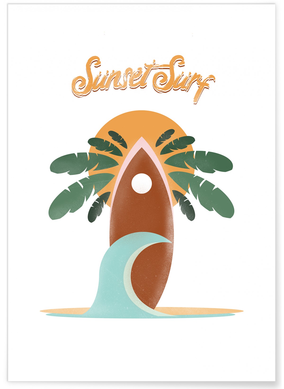 Affiche Sunset Surf