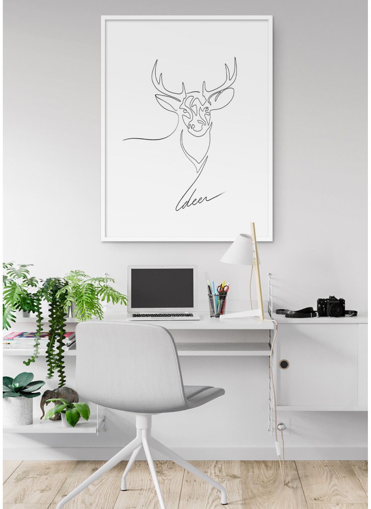 Affiche Line Art Deer