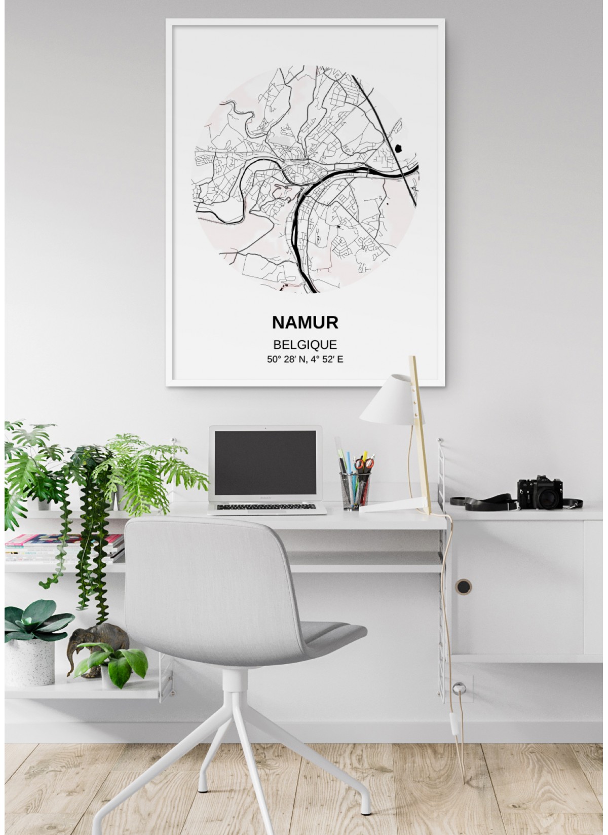 Affiche Carte Namur