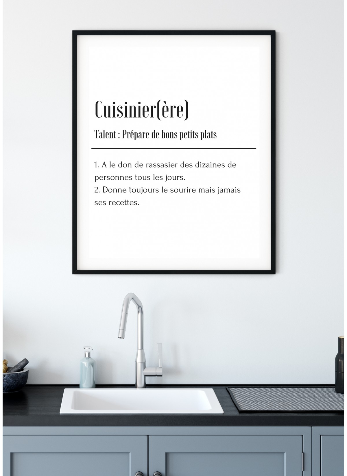 Affiche Définition Cuisinier