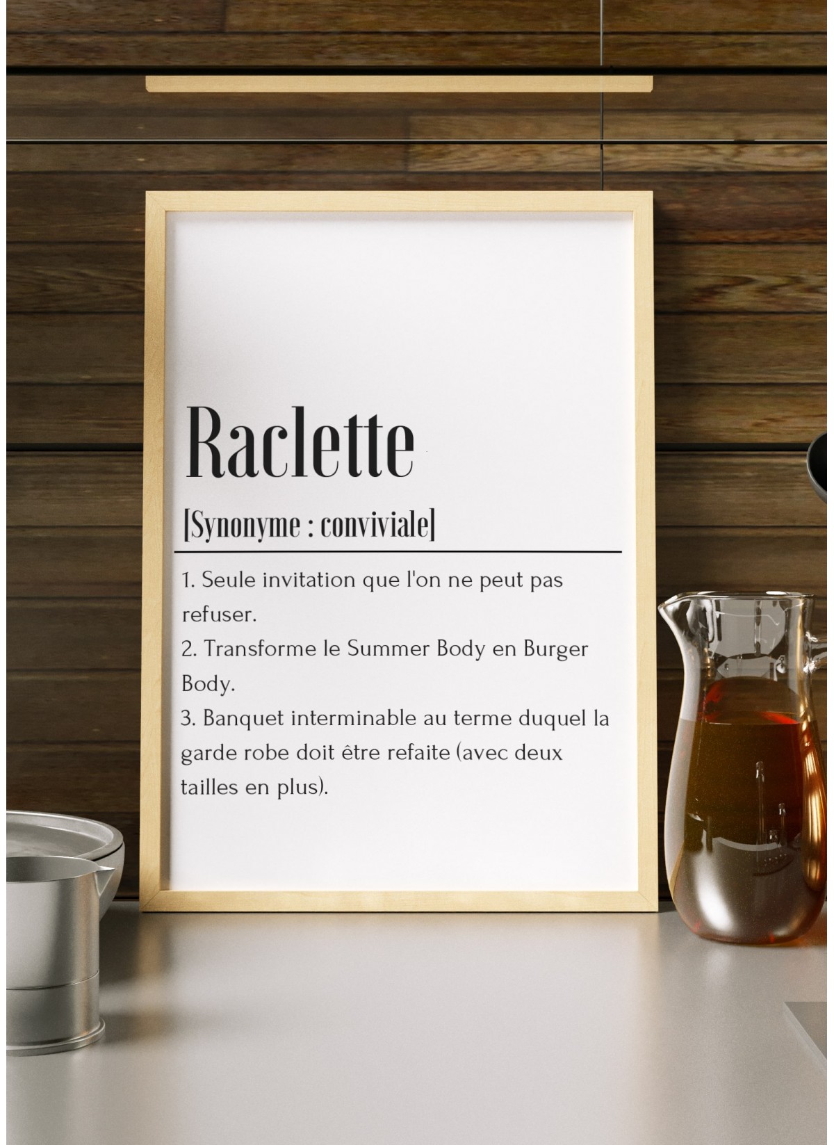 Affiche Définition Raclette