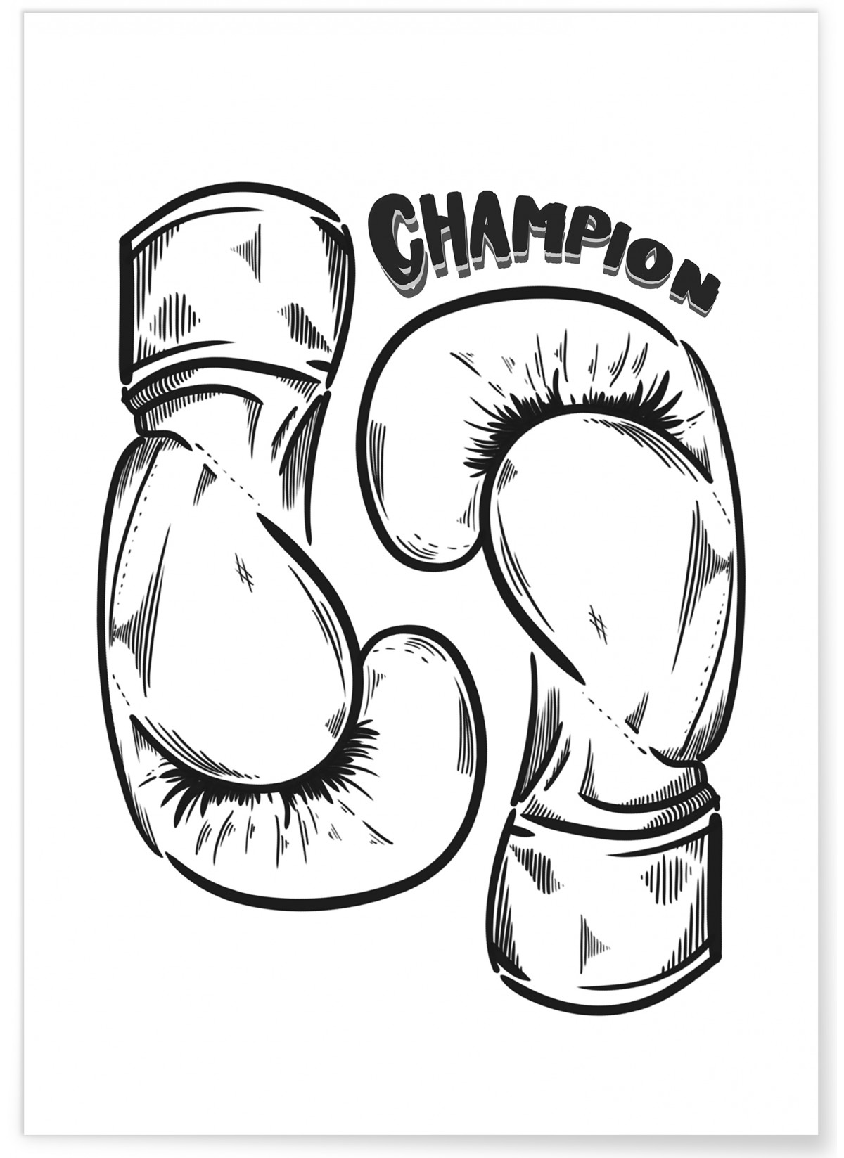 Affiche Boxe Champion