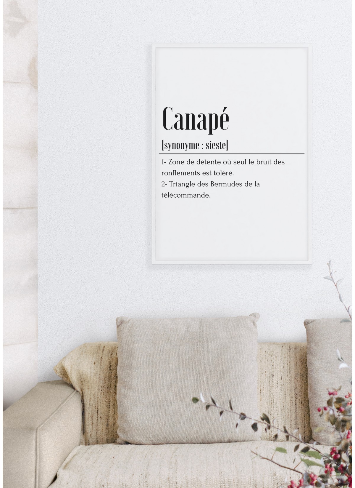 Affiche Définition Canapé