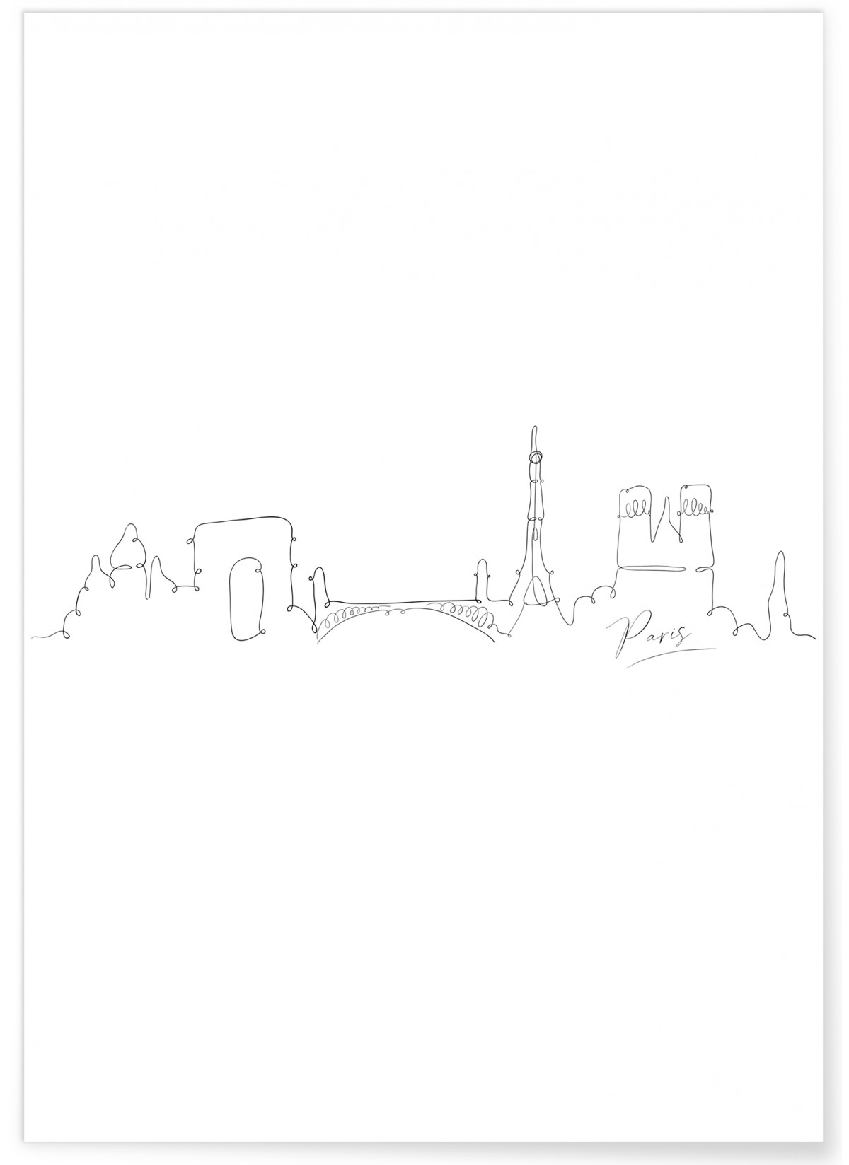 Affiche Line Art Paris